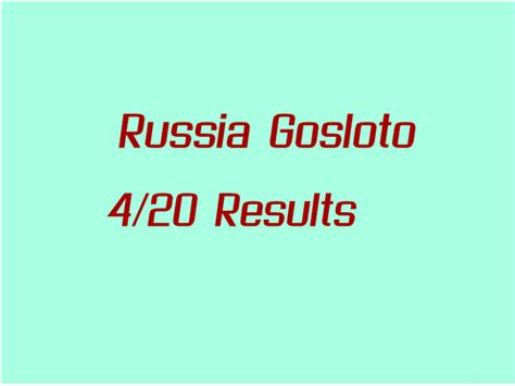 russia teatime results